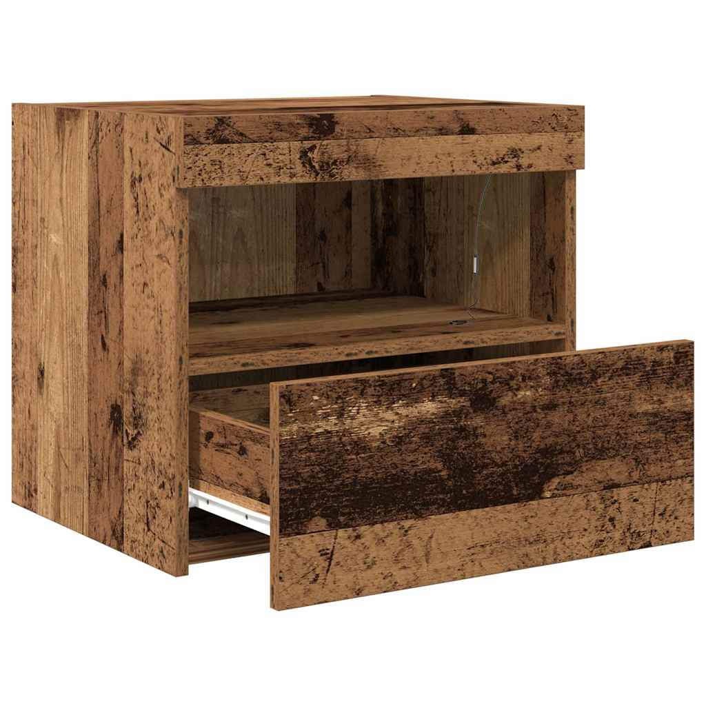 Bedside Cabinet 2 pcs Old wood 50 x 40 x 45 cm Engineered wood