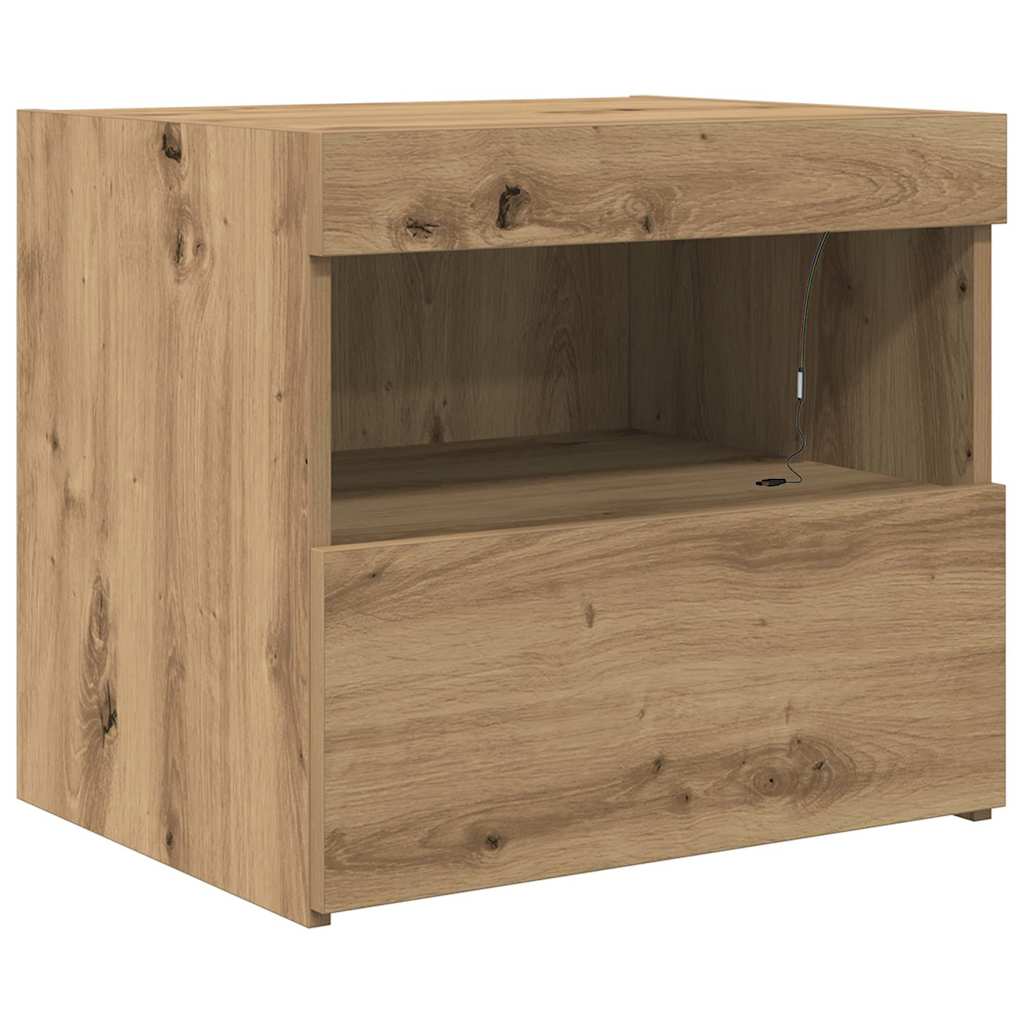 Bedside Cabinet Artisan oak 50 x 40 x 45 cm Engineered wood