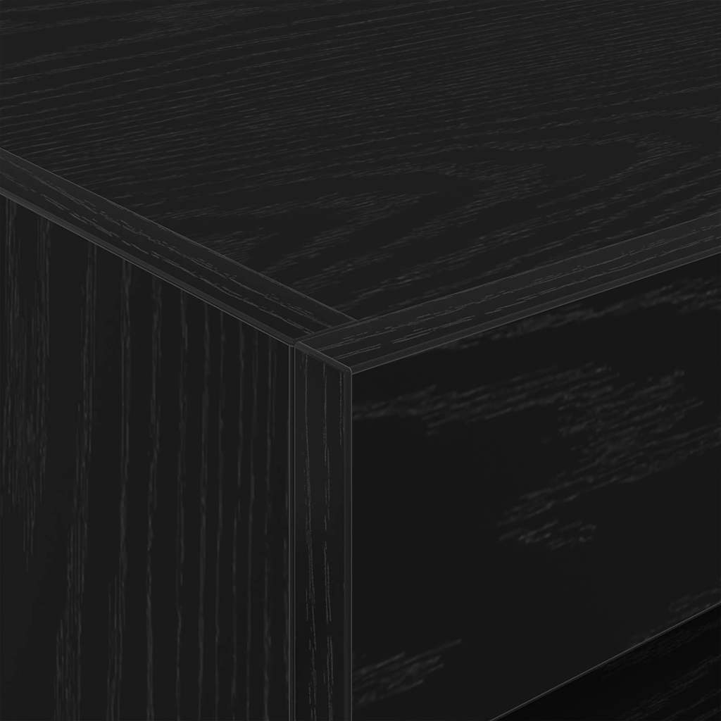 Bedside Cabinet Black oak 50 x 40 x 45 cm Engineered wood