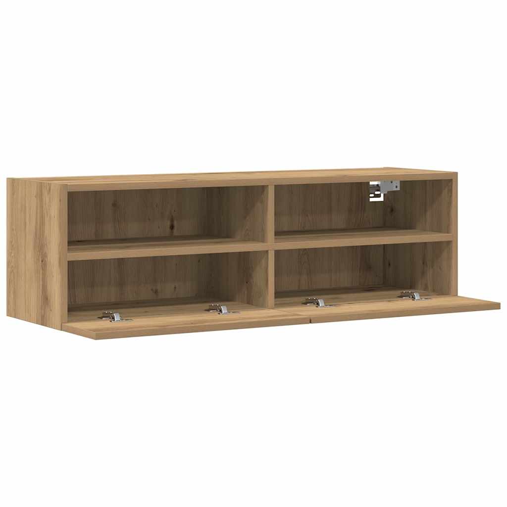 TV Wall Cabinet 2 pcs Artisan oak 100x30x30cm Engineered Wood