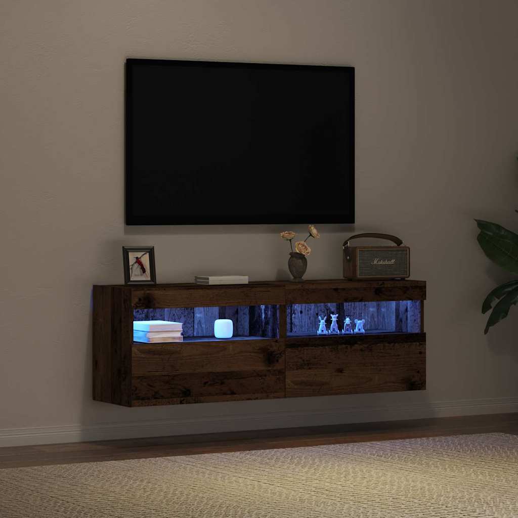 TV Wall Cabinet Old wood 60 x 30 x 40 cm Engineered Wood