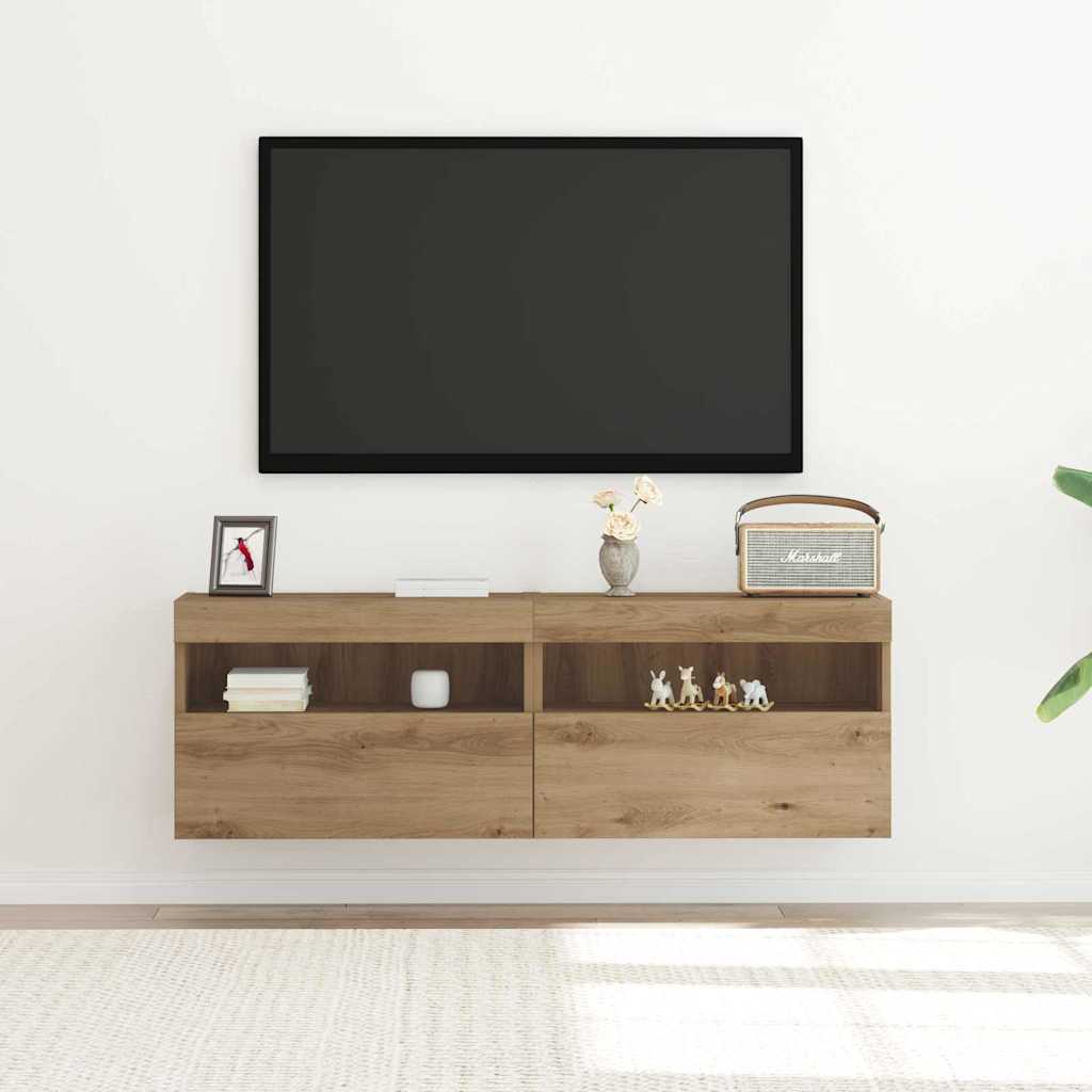 TV Wall Cabinet Artisan oak 60 x 30 x 40 cm Engineered Wood