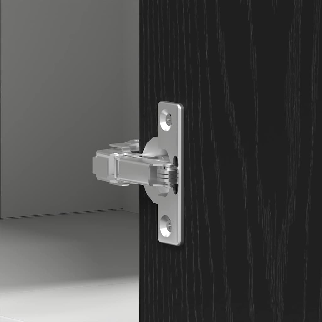 Hanging Corner Cabinet with Shelf Black oak 57 x 57 x 60 cm