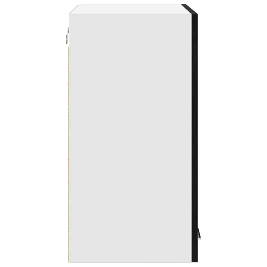 Hanging Glass Cabinet with Shelf Riga Black oak 60 x 31 x 60 cm