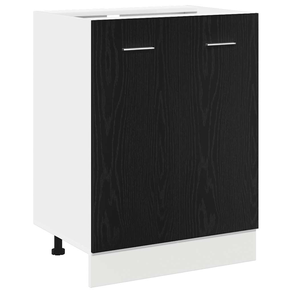 Bottom Cabinet Black Oak 60x46x81.5 cm Engineered Wood