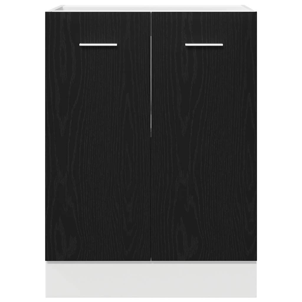 Bottom Cabinet Black Oak 60x46x81.5 cm Engineered Wood