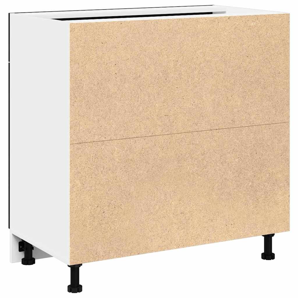 Cabinet with Drawer with Shelf Riga Black oak 80 x 46 x 81.5 cm