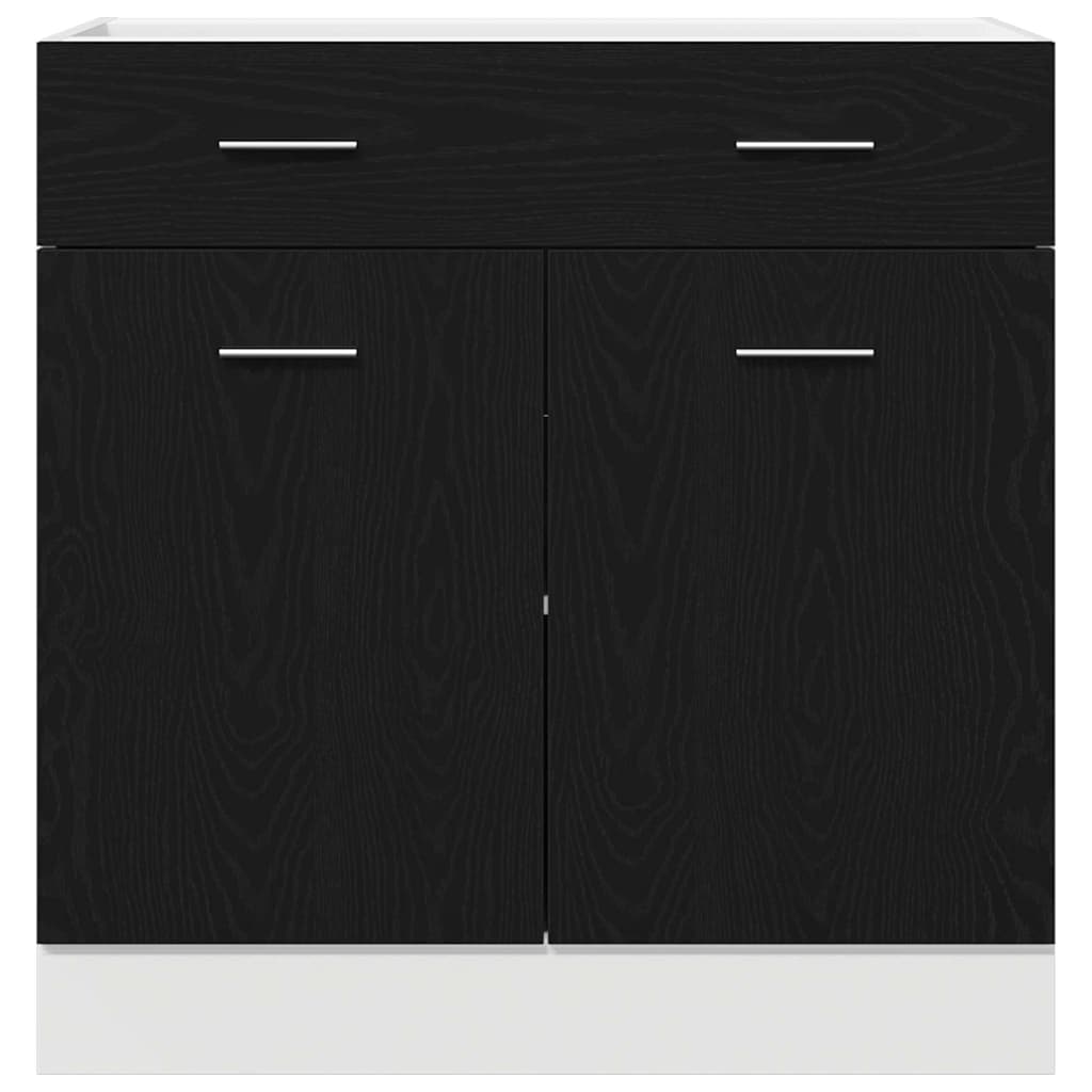 Cabinet with Drawer with Shelf Riga Black oak 80 x 46 x 81.5 cm