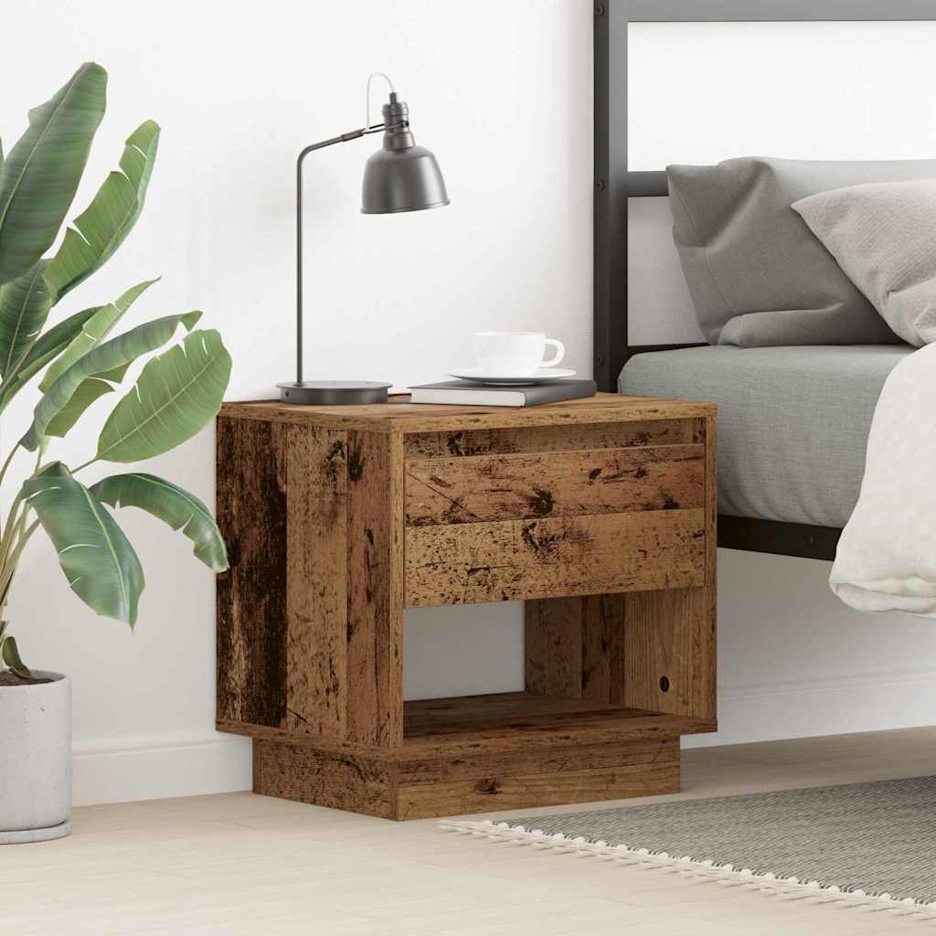 Nightstand with Drawer Old wood 45 x 34 x 44 cm Engineered wood