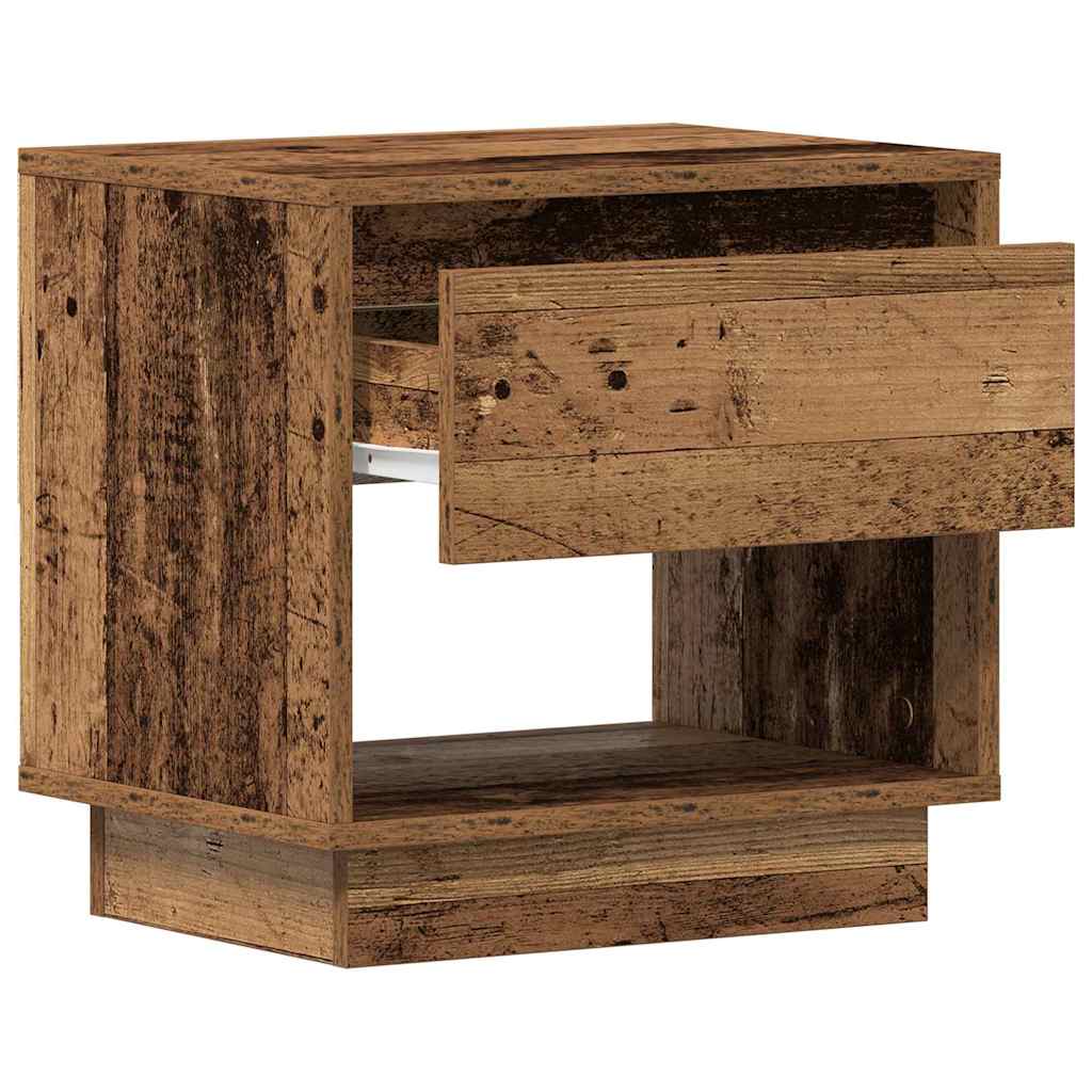 Nightstand with Drawer Old wood 45 x 34 x 44 cm Engineered wood