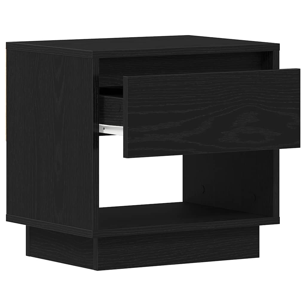Nightstand Black oak 45 x 34 x 44 cm Engineered wood