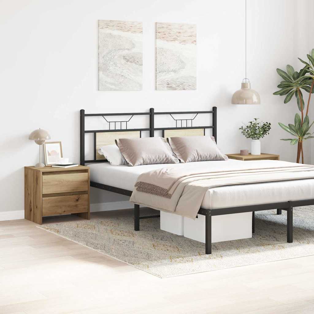 Bedside Cabinet with Drawer 2 pcs Artisan oak 45 x 34 x 44.5 cm