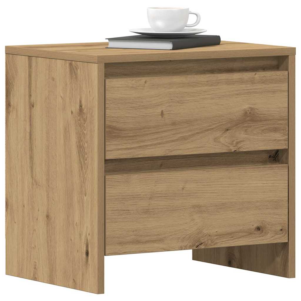 Bedside Cabinet with Drawer 2 pcs Artisan oak 45 x 34 x 44.5 cm