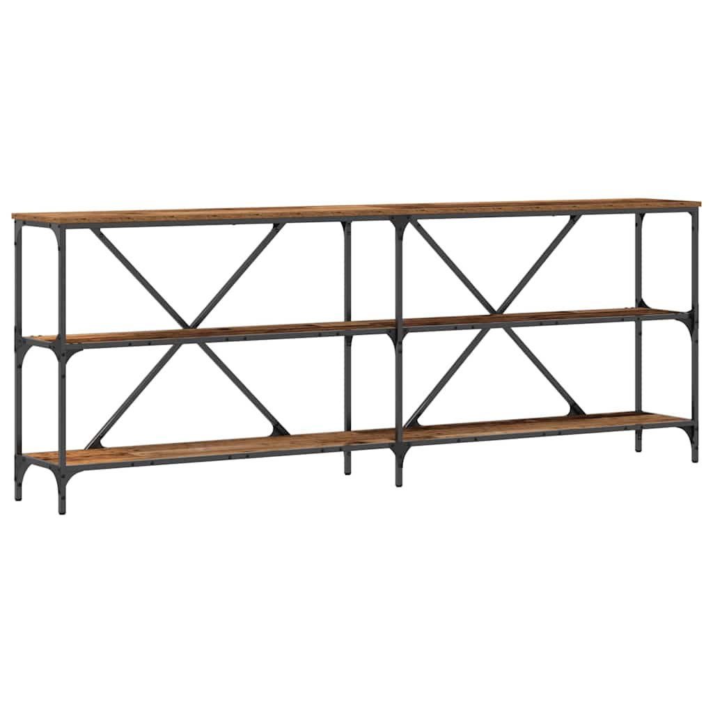 Console Table with Shelf Other Old Wood 200 x 30 x 75 cm