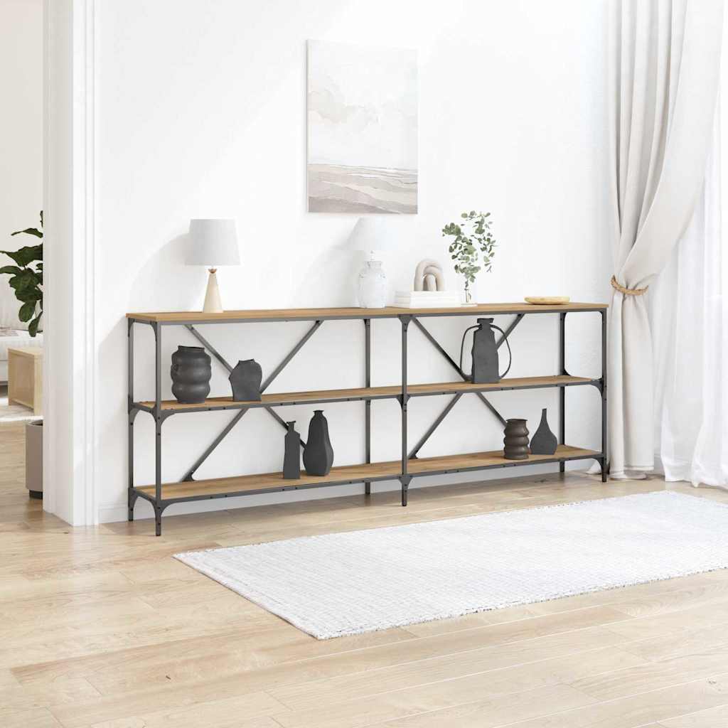Console Table with Shelf Other Artisan oak 200 x 30 x 75 cm