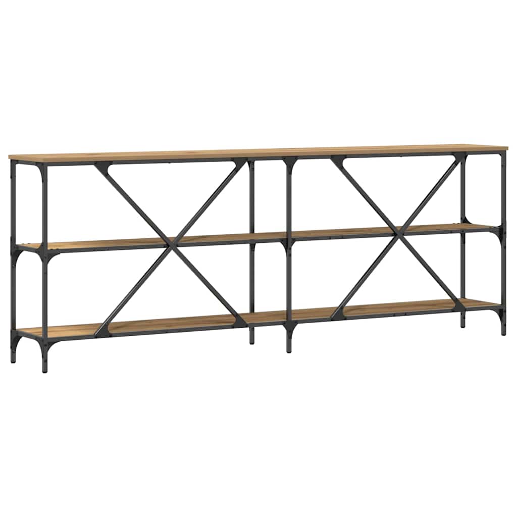 Console Table with Shelf Other Artisan oak 200 x 30 x 75 cm