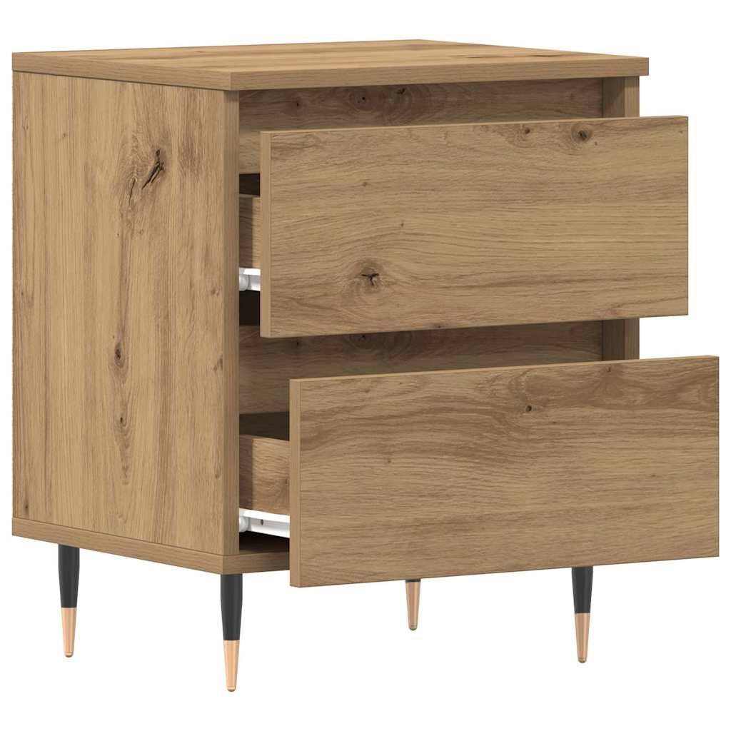 Bedside Cabinet with Drawer 2 pcs Artisan oak 40 x 35 x 50 cm