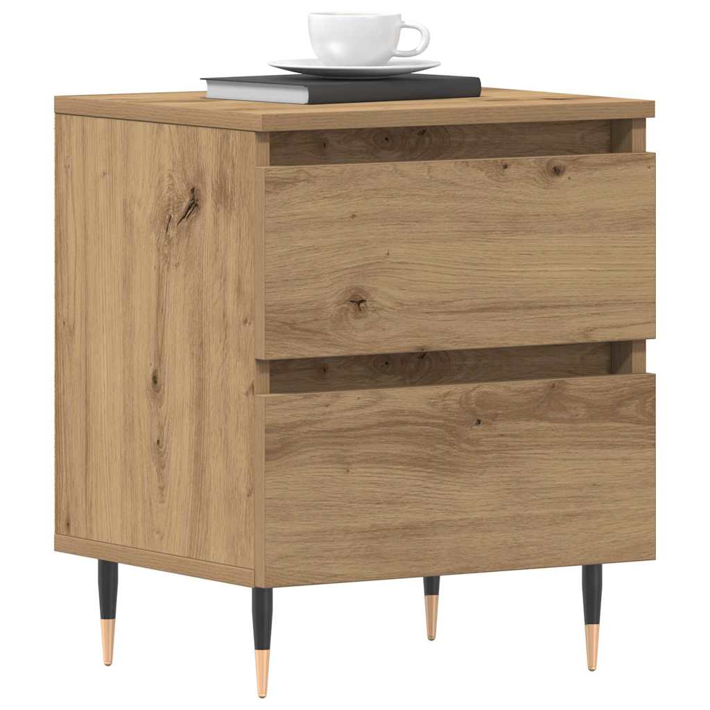 Bedside Cabinet with Drawer 2 pcs Artisan oak 40 x 35 x 50 cm
