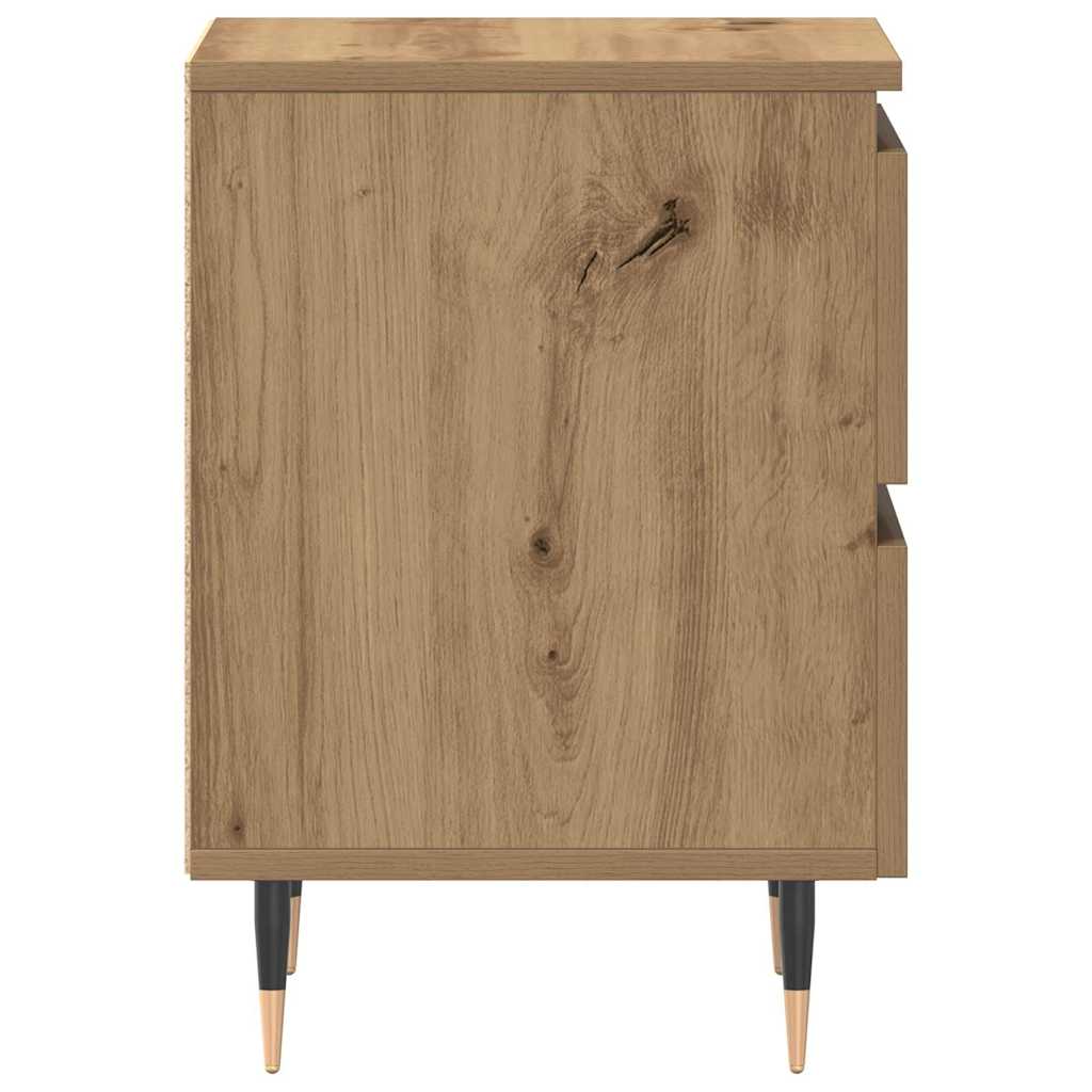 Bedside Cabinet with Drawer 2 pcs Artisan oak 40 x 35 x 50 cm