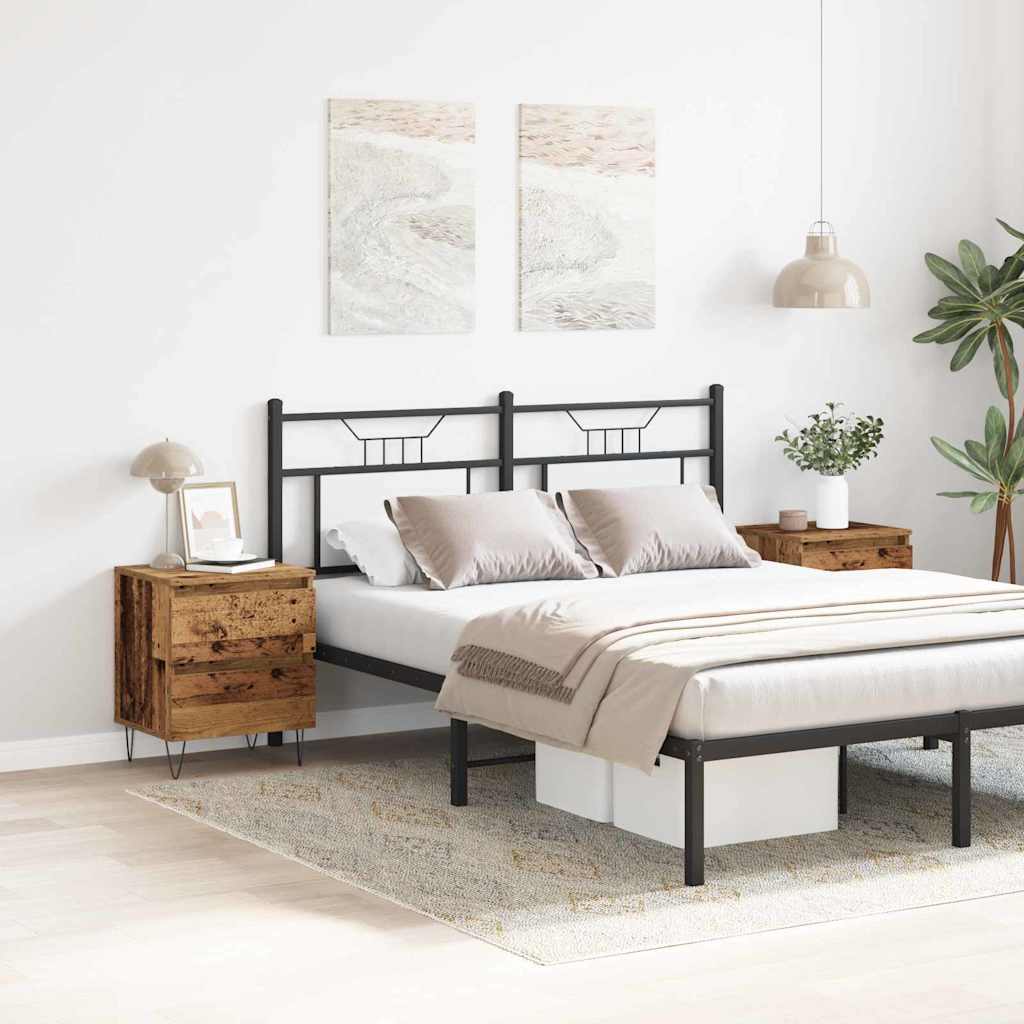 Bedside Cabinet 2 pcs Old wood 40 x 35 x 50 cm Engineered wood