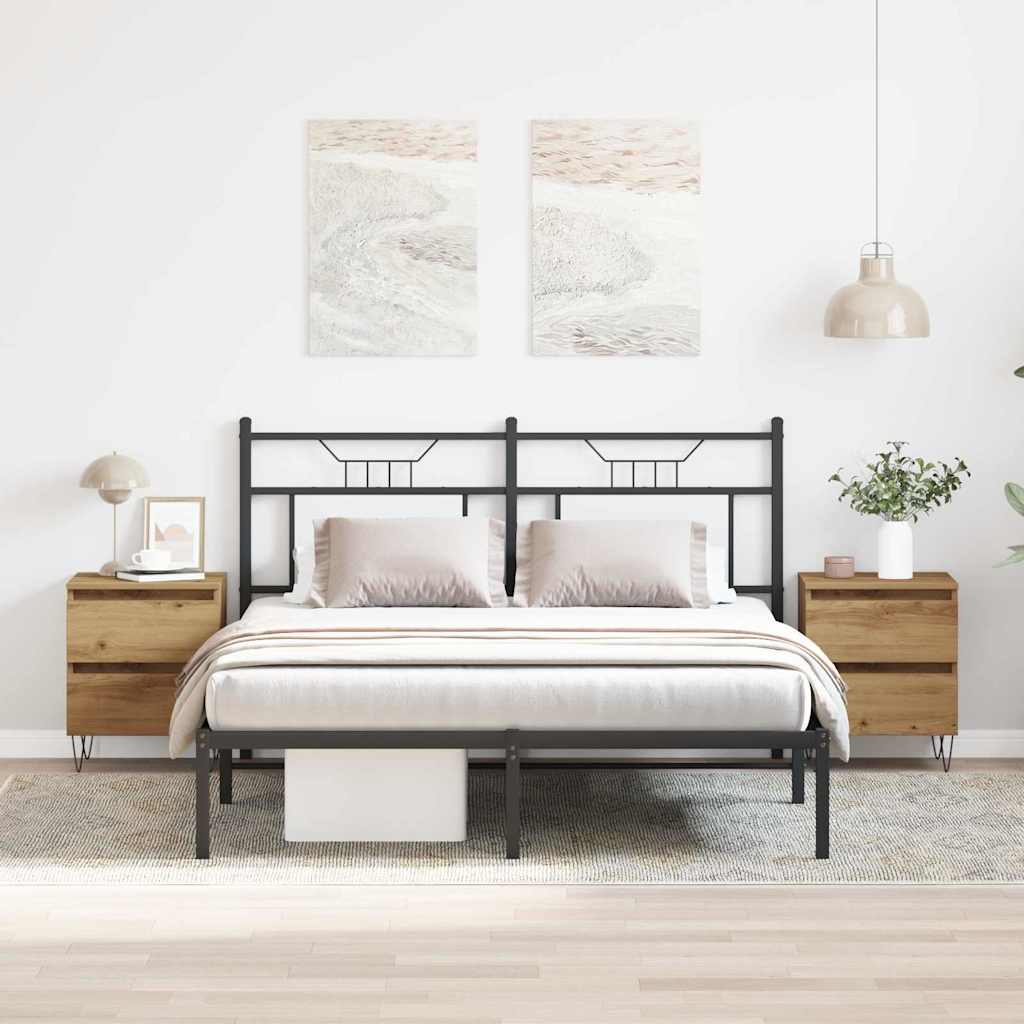 Bedside Cabinet with Drawer 2 pcs Artisan oak 40 x 35 x 50 cm