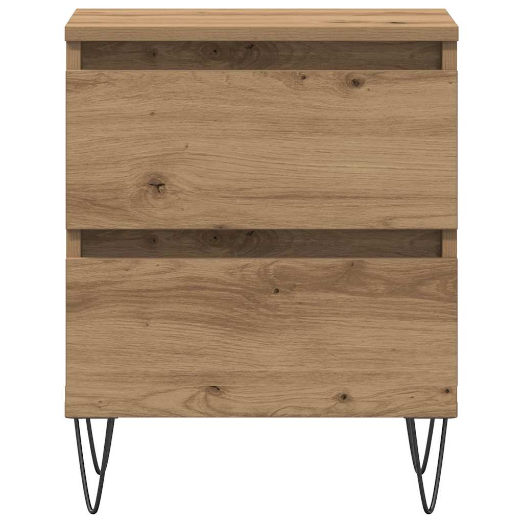 Bedside Cabinet with Drawer 2 pcs Artisan oak 40 x 35 x 50 cm