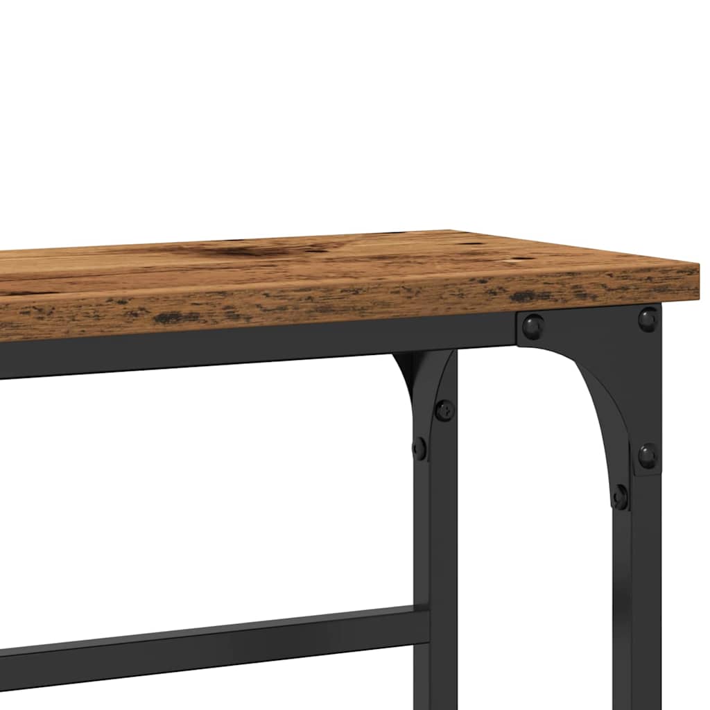 Console Table with Shelf Old Wood 75 x 19.5 x 75 cm