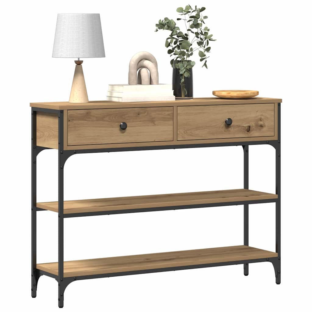 Console Table with Drawer Artisan oak 100 x 25 x 75 cm