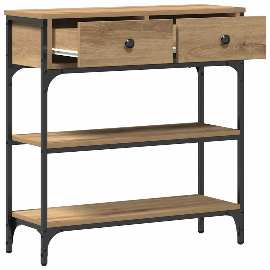 Console Table with Drawer Artisan oak 72.5 x 25 x 75 cm