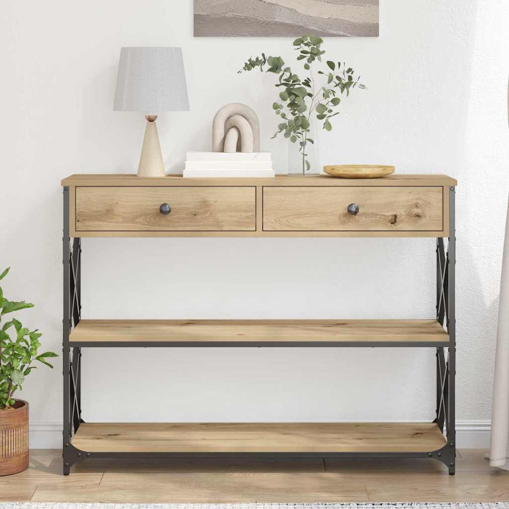 Console Table with Drawer Artisan oak 100 x 28 x 75 cm