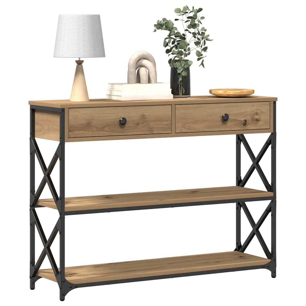Console Table with Drawer Artisan oak 100 x 28 x 75 cm
