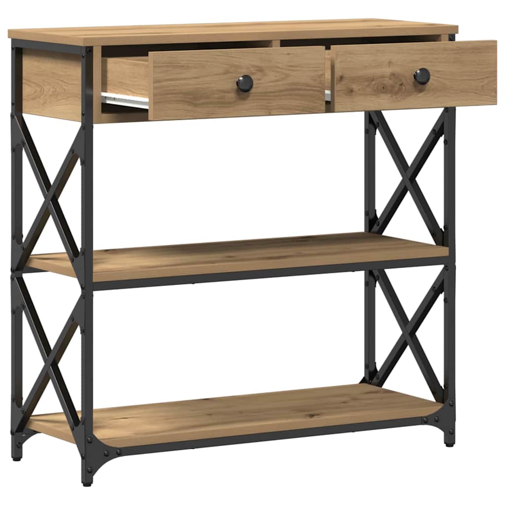 Console Table with Drawer Artisan oak 75 x 28 x 75 cm