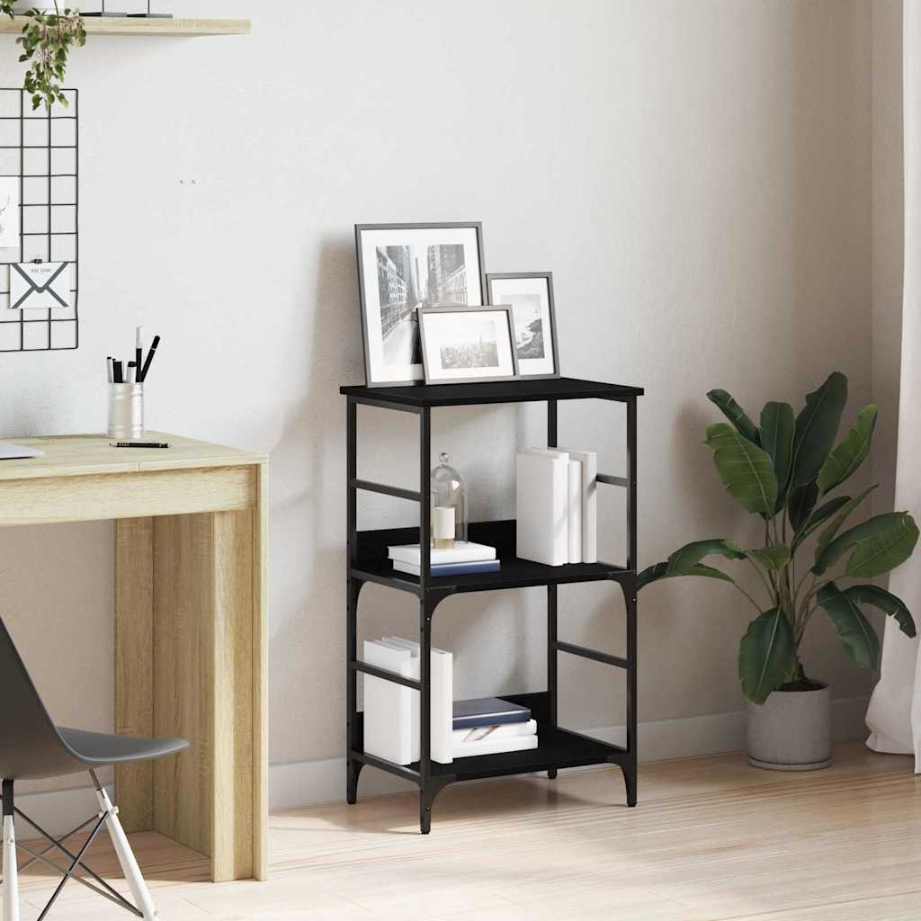 Bookshelf Black oak 50x33x82cm Engineered Wood