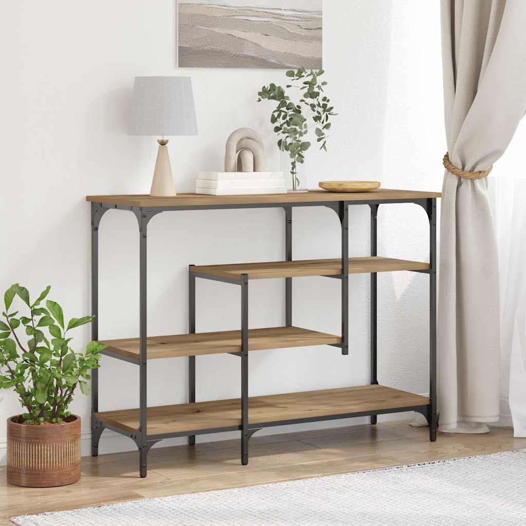 Console Table with Shelf Artisan oak 100 x 35 x 75 cm