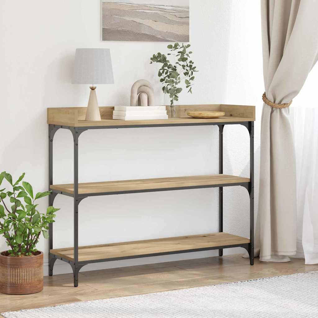 Console Table with Shelf Artisan oak 100 x 30 x 80 cm