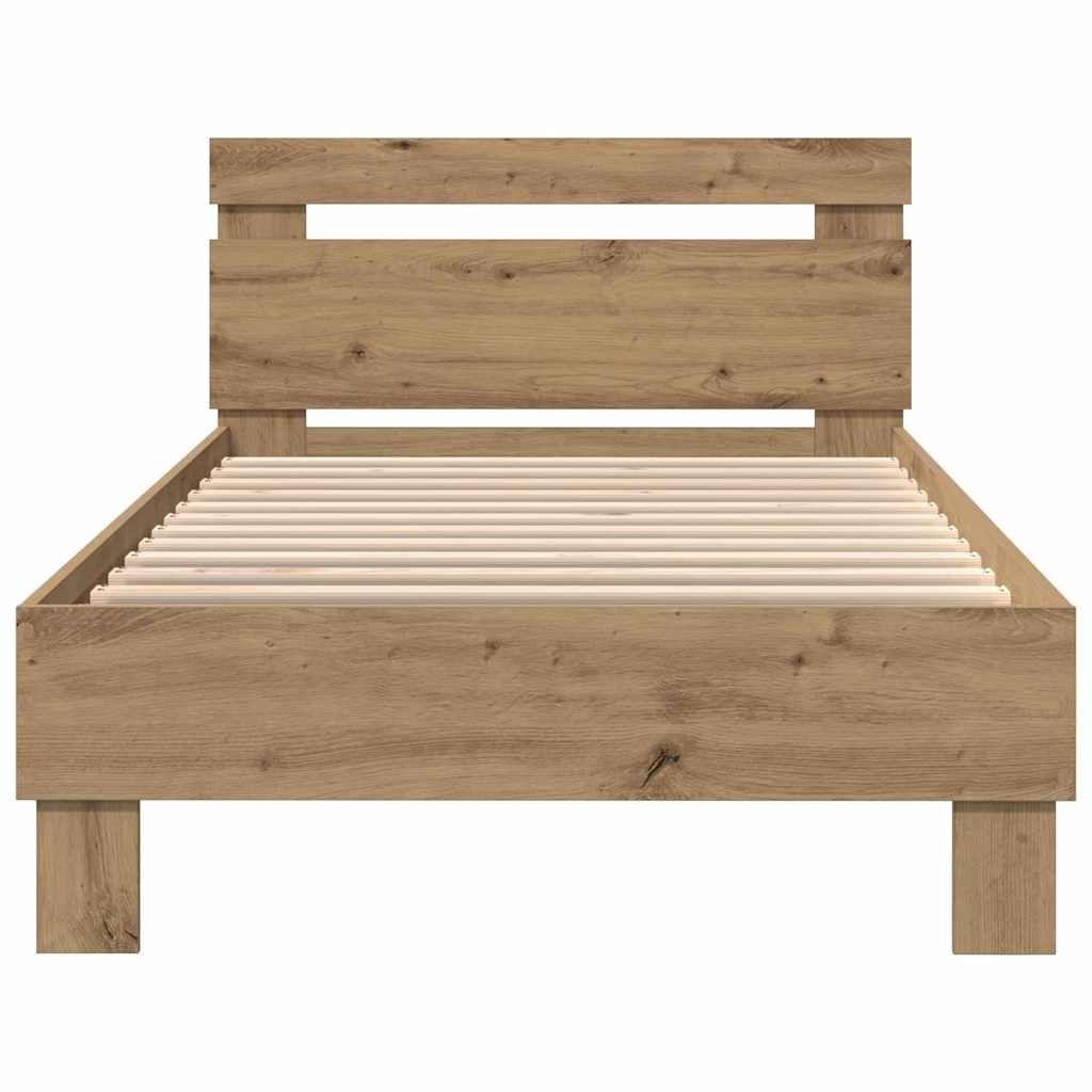 Bed Frame Artisan oak 100 x 200 cm Engineered wood