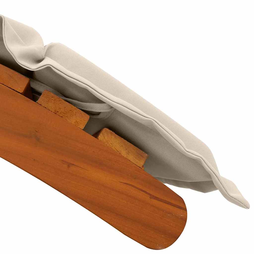 Sun lounger 2 pcs White 184 x 55 x 64cm Solid Acacia wood