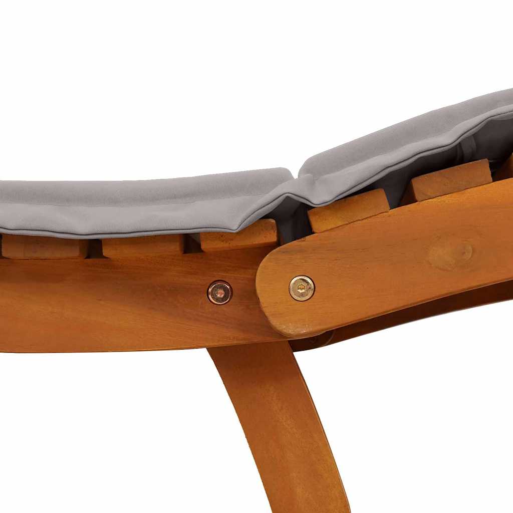 Sun lounger 2 pcs Taupe 184 x 55 x 64cm Solid Acacia wood