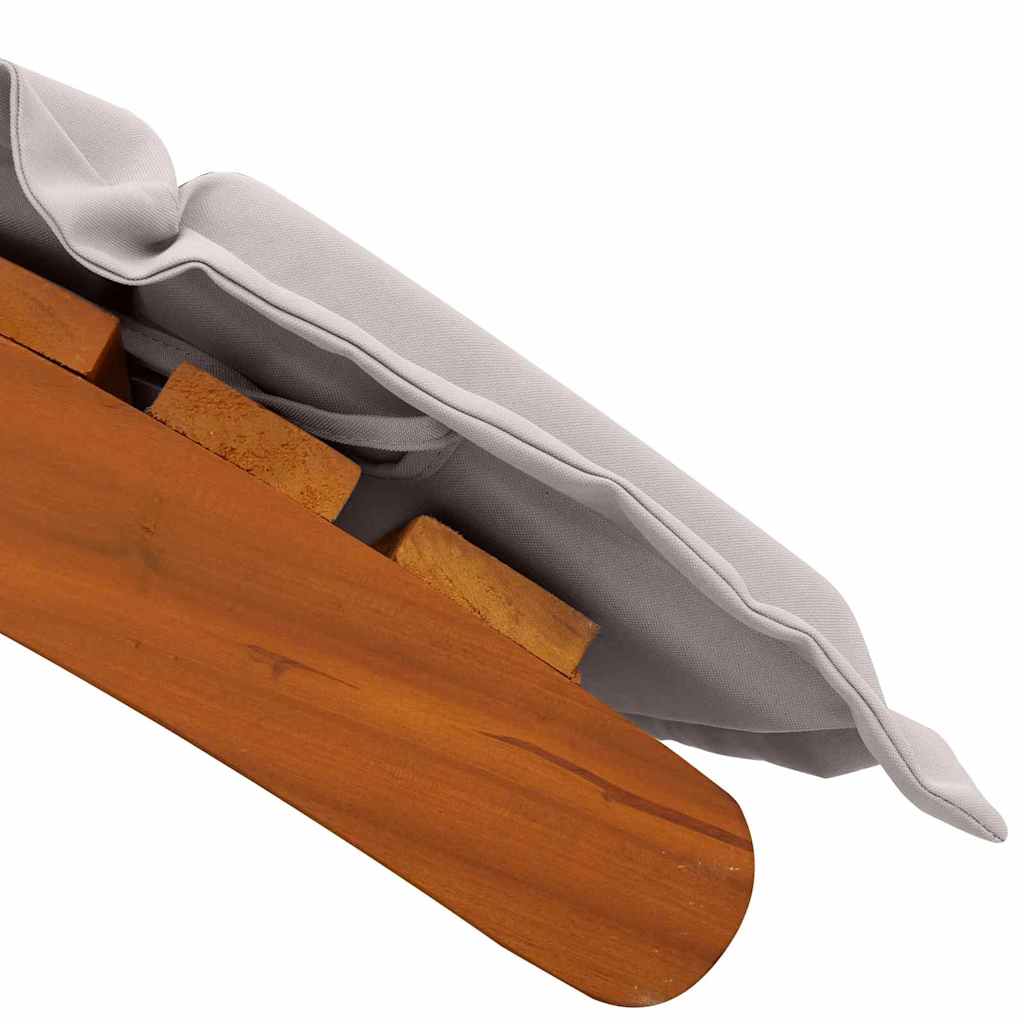 Sun lounger 2 pcs Taupe 184 x 55 x 64cm Solid Acacia wood