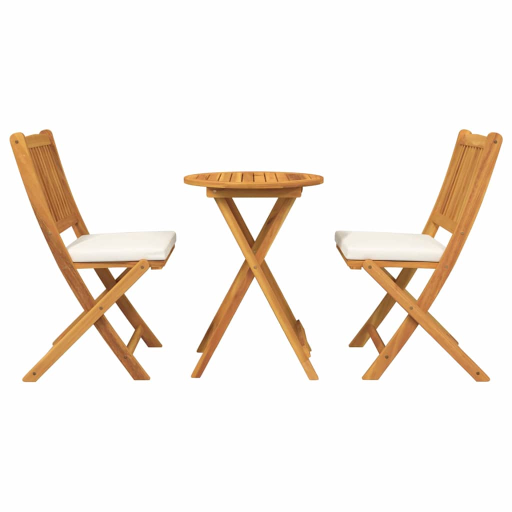 Garden Bistro Set 3 pcs Brown Solid acacia wood