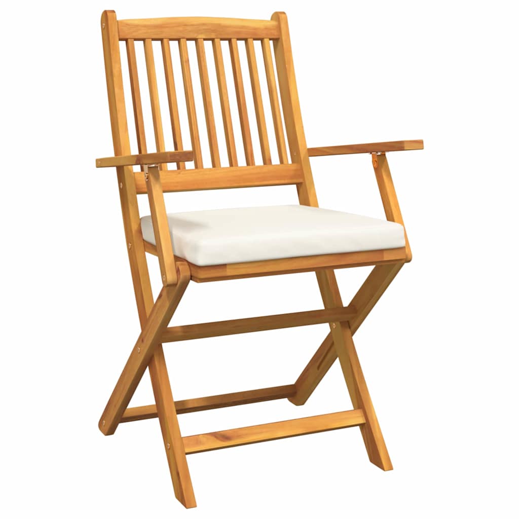 Folding Chair 8 pcs White 49 x 57.5 x 92cm Solid Acacia wood