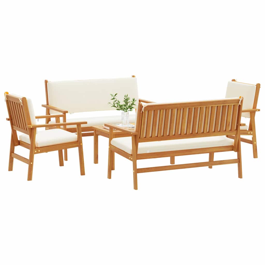 Garden Sofa Set 5 pcs Brown 75 x 45 x 38cm Solid Acacia wood