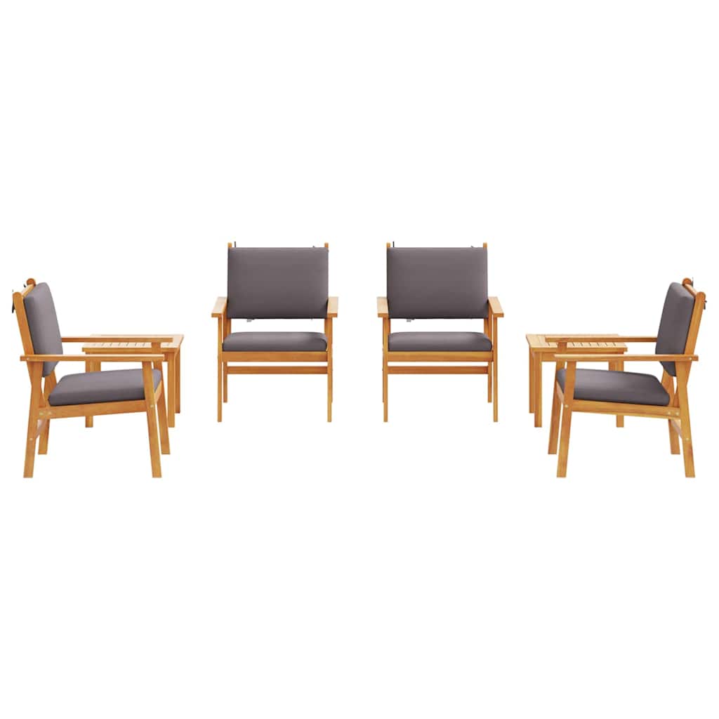 Garden Sofa Set 6 pcs Brown 45 x 45 x 38cm Solid Acacia wood