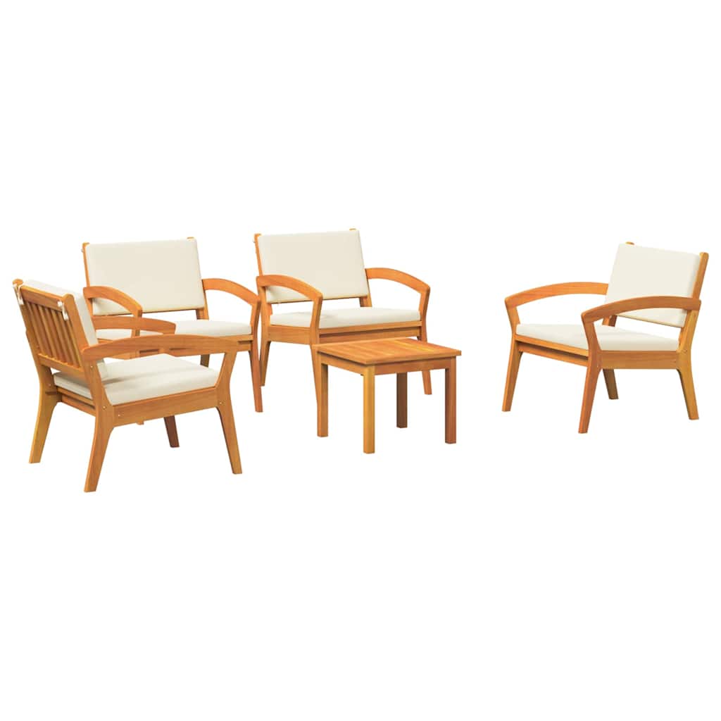 Bistro Set 5 pcs Brown 45 x 45 x 38cm Solid Acacia wood