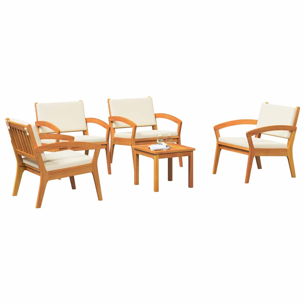 Bistro Set 5 pcs Brown 45 x 45 x 38cm Solid Acacia wood
