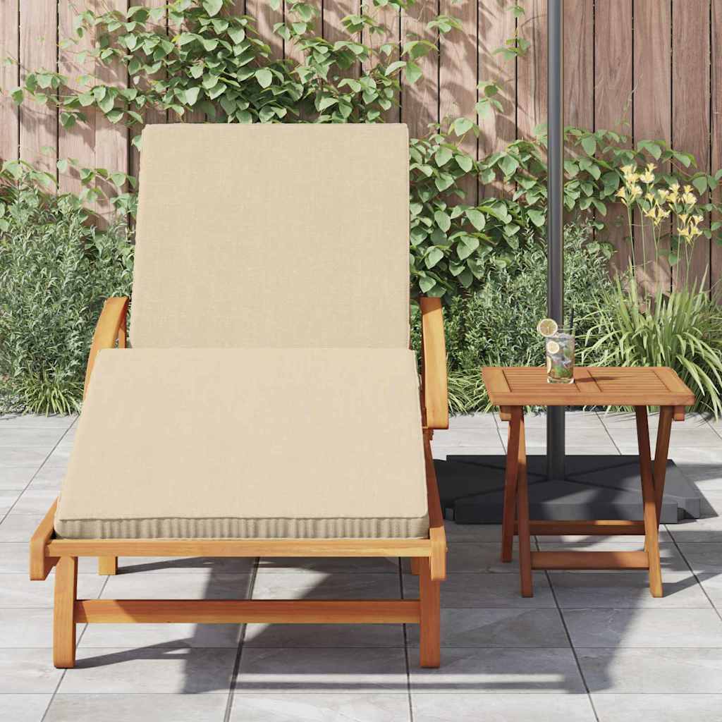 Sun Lounger 2 pcs Beige 40 x 40 x 40cm Solid Acacia wood