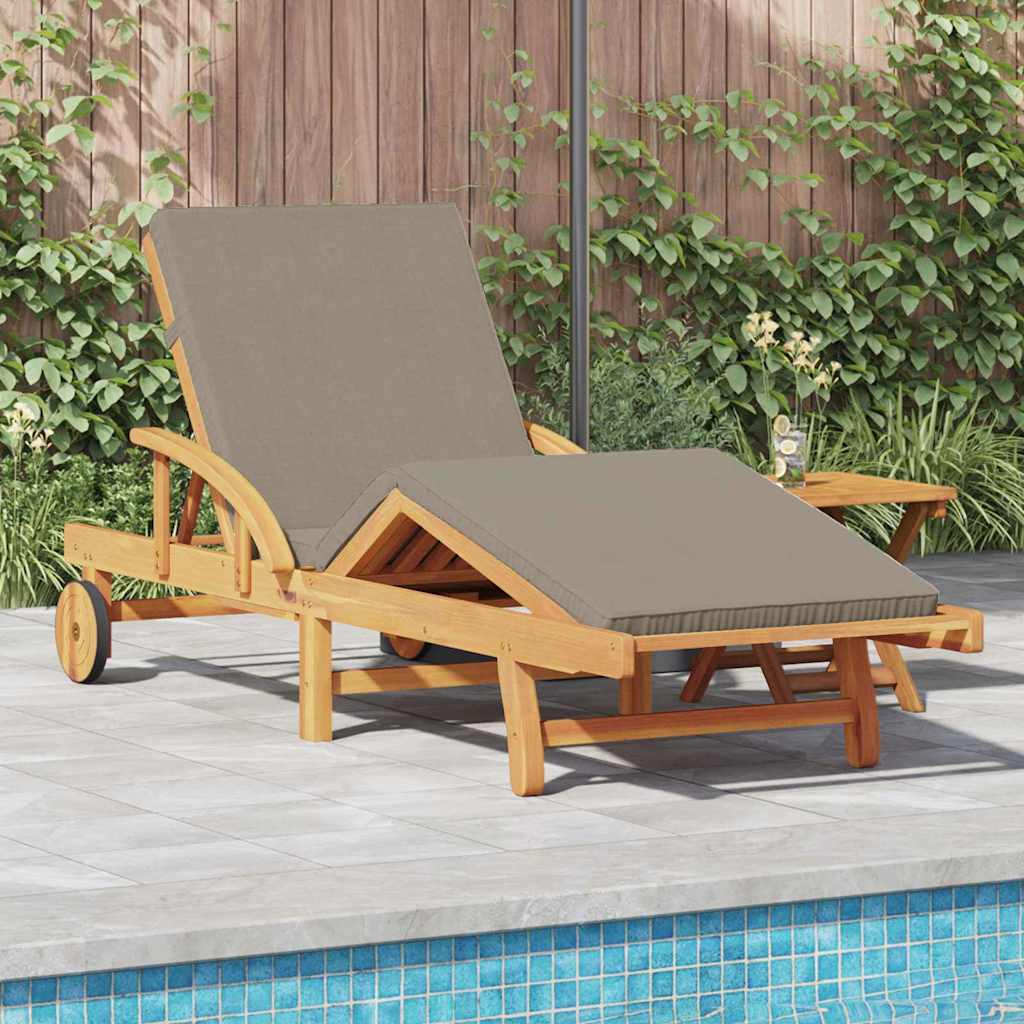 Sun Lounger 2 pcs Taupe 40 x 40 x 40cm Solid Acacia wood