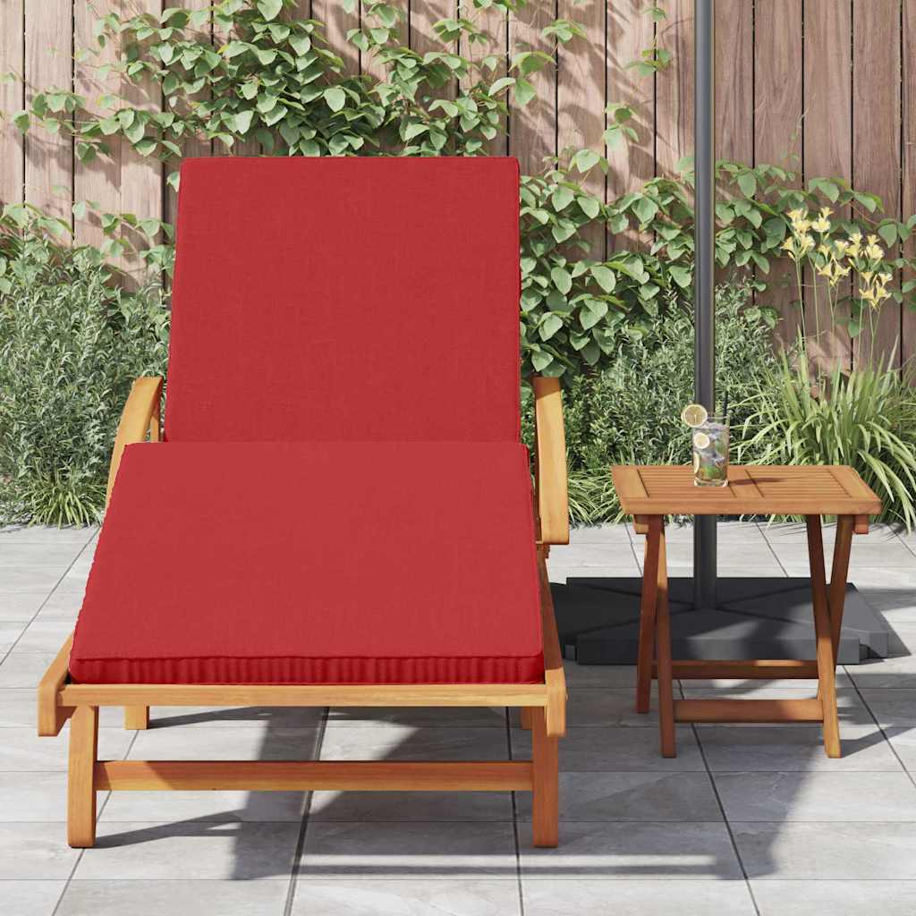 Sun Lounger 1-person 2 pcs Red 40 x 40 x 40cm Solid Acacia wood