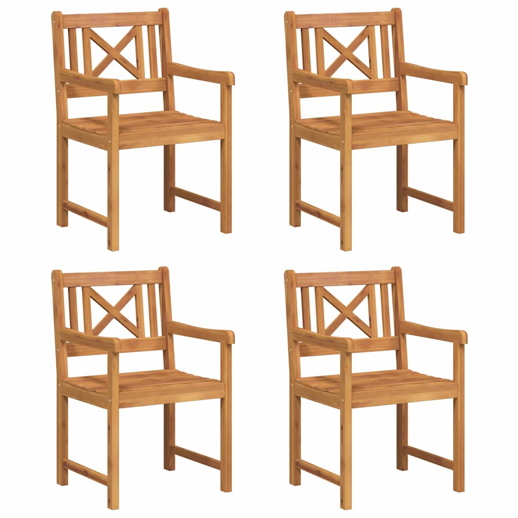 Garden Chair 4 pcs Brown 56 x 56 x 90cm Solid Acacia wood