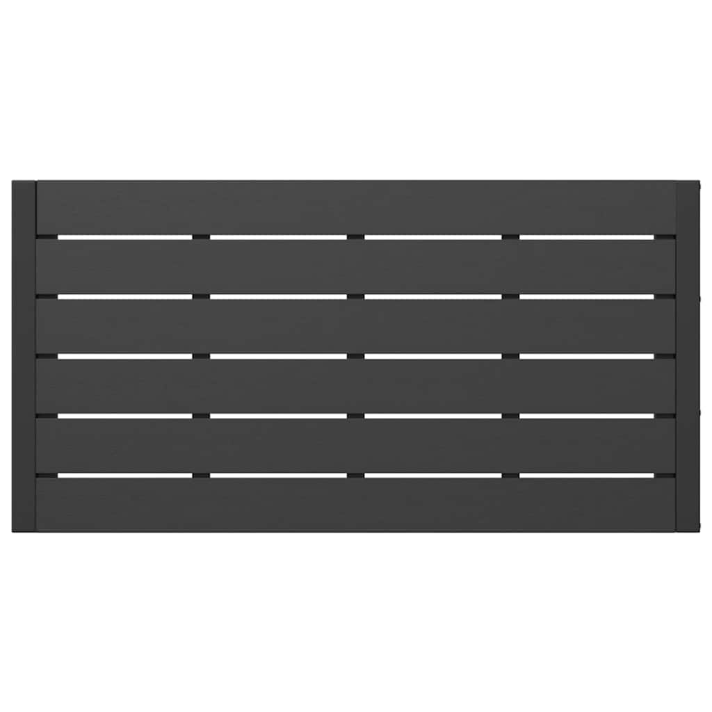 Garden Dining Set with Cushion 3 pcs Anthracite Steel